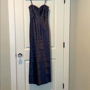 BCBG navy gown